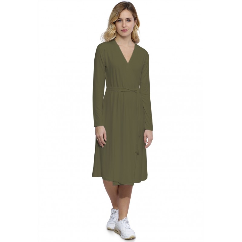 Robe cache-coeur manches longues en modal PEPITA Robe cache-coeur manches longues en modal PEPITA