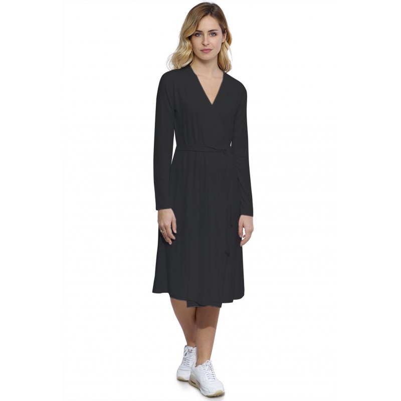 Robe cache-coeur manches longues en modal PEPITA Robe cache-coeur manches longues en modal PEPITA