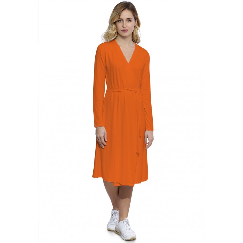 Robe cache-coeur manches longues en modal PEPITA Robe cache-coeur manches longues en modal PEPITA