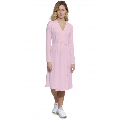 Robe cache-coeur manches longues en modal PEPITA