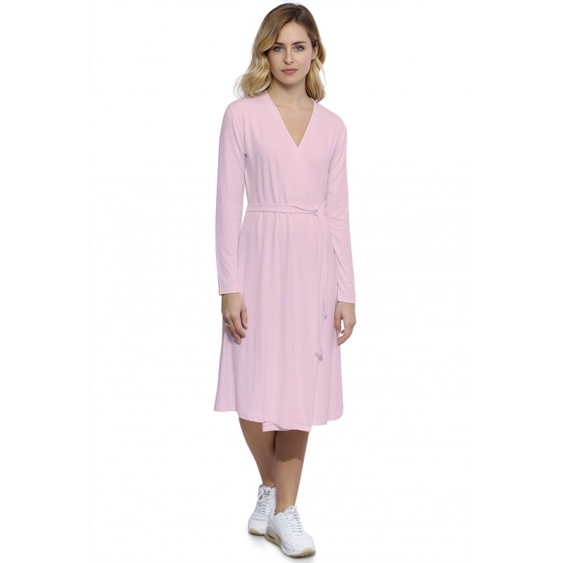 Robe cache-coeur manches longues en modal PEPITA Robe cache-coeur manches longues en modal PEPITA