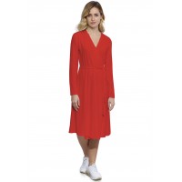 Robe cache-coeur manches longues en modal PEPITA
