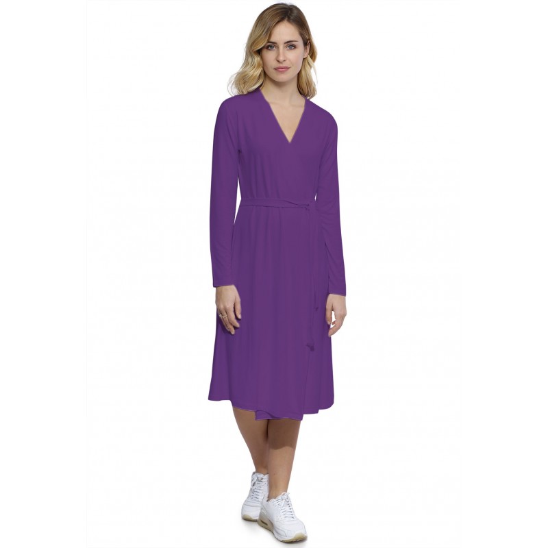 Robe cache-coeur manches longues en modal PEPITA Robe cache-coeur manches longues en modal PEPITA