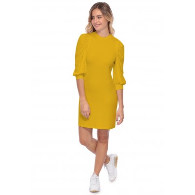 Robe midi manches bouffantes FUSION
