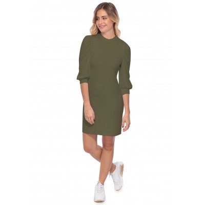 Robe midi manches bouffantes FUSION