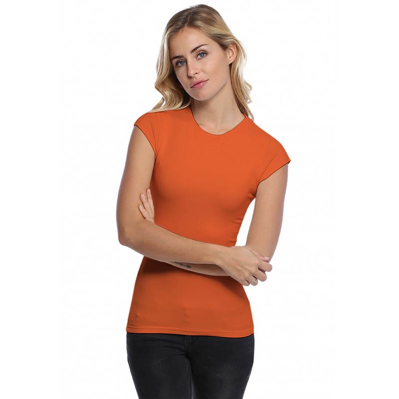 T-shirt ras du cou doublé devant manches courtes capes en modal KATIA02 T-shirt ras du cou doublé devant manches courtes capes en modal KATIA02