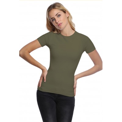 T-shirt ras du cou doublé devant manches courtes en modal KATIA03