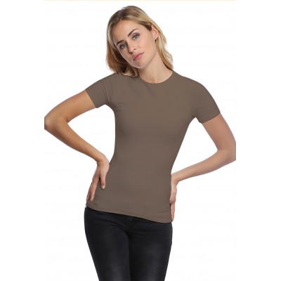 T-shirt ras du cou doublé devant manches courtes en modal KATIA03