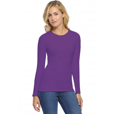 T-shirt col rond manches longues en modal KATIA05