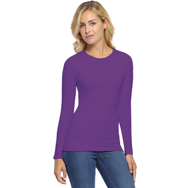 T-shirt col rond manches longues en modal KATIA05 T-shirt col rond manches longues en modal KATIA05