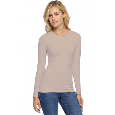 T-shirt col rond manches longues en modal KATIA05