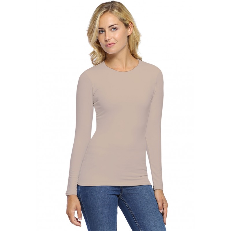 T-shirt col rond manches longues en modal KATIA05 T-shirt col rond manches longues en modal KATIA05