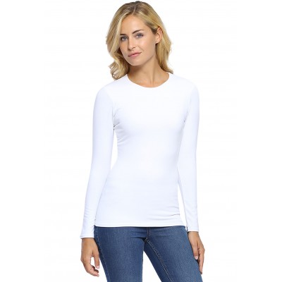 T-shirt col rond manches longues en modal KATIA05