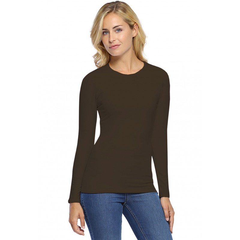 T-shirt col rond manches longues en modal KATIA05 T-shirt col rond manches longues en modal KATIA05