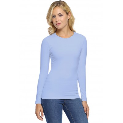 T-shirt col rond manches longues en modal KATIA05