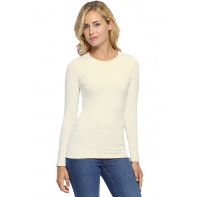 T-shirt col rond manches longues en modal KATIA05