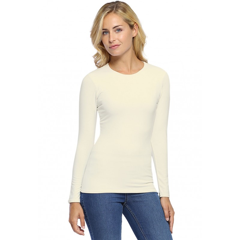 T-shirt col rond manches longues en modal KATIA05 T-shirt col rond manches longues en modal KATIA05