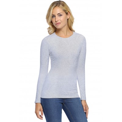 T-shirt col rond manches longues en modal KATIA05