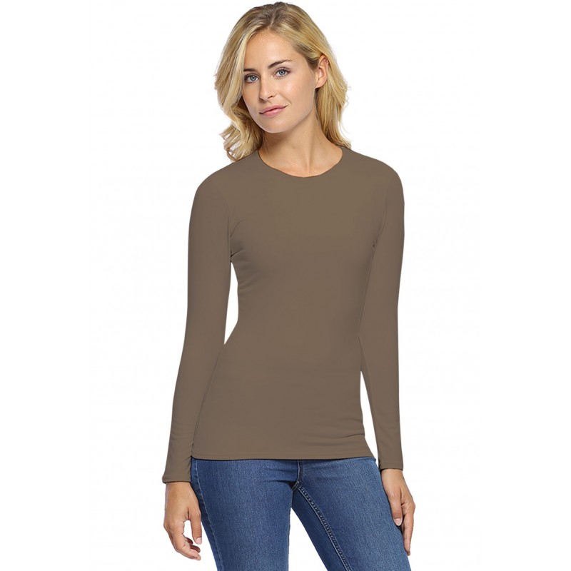T-shirt col rond manches longues en modal KATIA05 T-shirt col rond manches longues en modal KATIA05