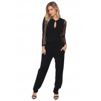 Combinaison pantalon dos en dentelle LUCILLE