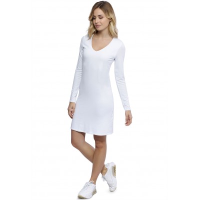 Robe col V doublée devant manches longues en modal SYLVIA20
