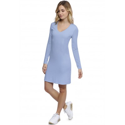 Robe col V doublée devant manches longues en modal SYLVIA20