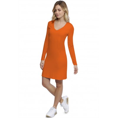 Robe col V doublée devant manches longues en modal SYLVIA20