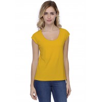 T-shirt coupe droite col rond doublé devant manches capes BIKI02