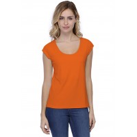 T-shirt coupe droite col rond doublé devant manches capes BIKI02