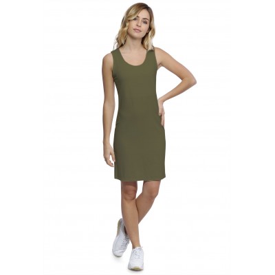 Robe débardeur col rond doublée devant en modal ZAZA16