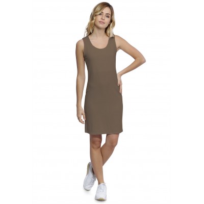 Robe débardeur col rond doublée devant en modal ZAZA16