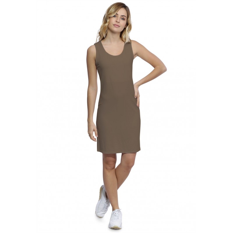 Robe débardeur col rond doublée devant en modal ZAZA16