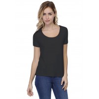 T-shirt coupe droite col rond doublé devant manches courtes BIKI03