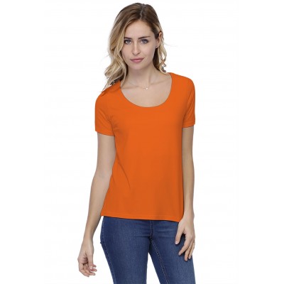 T-shirt coupe droite col rond doublé devant manches courtes BIKI03