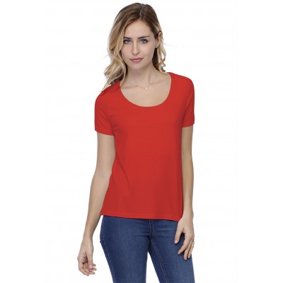 T-shirt coupe droite col rond doublé devant manches courtes BIKI03