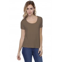 T-shirt coupe droite col rond doublé devant manches courtes BIKI03