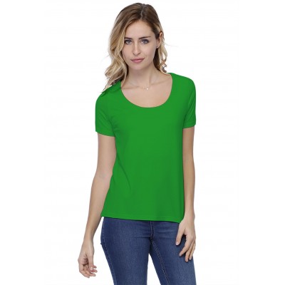 T-shirt coupe droite col rond doublé devant manches courtes BIKI03