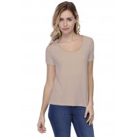 T-shirt coupe droite col rond doublé devant manches courtes BIKI03