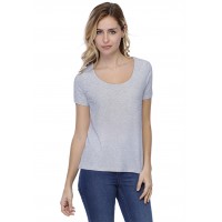T-shirt coupe droite col rond doublé devant manches courtes BIKI03