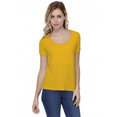 T-shirt coupe droite col rond doublé devant manches courtes BIKI03