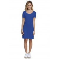 Robe col rond doublée devant manches courtes en modal ZAZA18