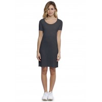 Robe col rond doublée devant manches courtes en modal ZAZA18