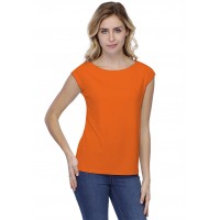 T-shirt coupe droite col bateau doublé devant manches capes en modal BINO02