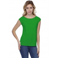T-shirt coupe droite col bateau doublé devant manches capes en modal BINO02