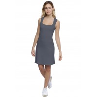 Robe débardeur doublée devant col carré en modal CLARA16
