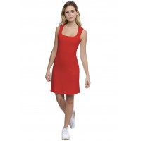 Robe débardeur doublée devant col carré en modal CLARA16