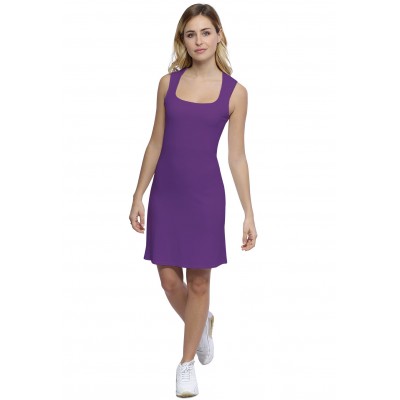 Robe débardeur doublée devant col carré en modal CLARA16