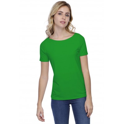 T-shirt coupe droite col bateau doublé devant en modal BINO03