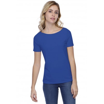 T-shirt coupe droite col bateau doublé devant en modal BINO03