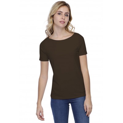 T-shirt coupe droite col bateau doublé devant en modal BINO03